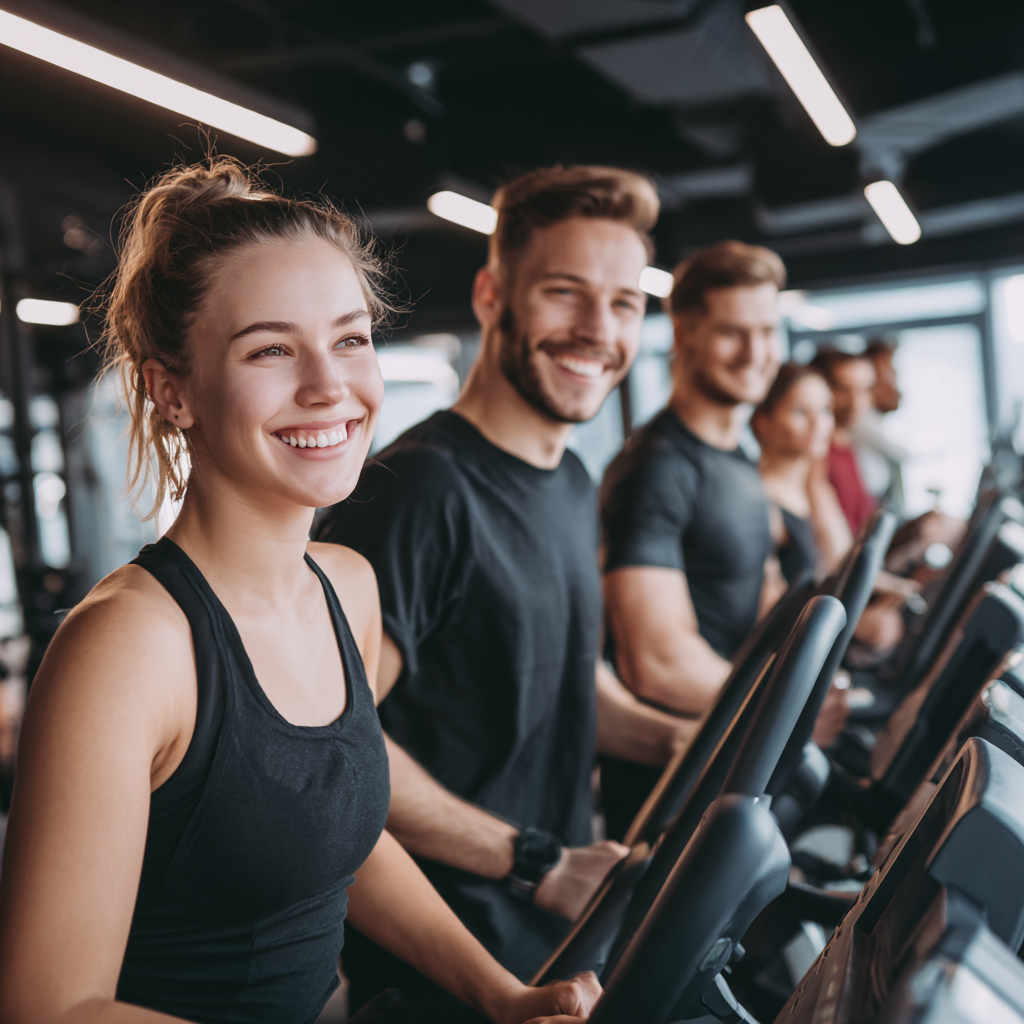 Group of Ukrainian adults practicing mindful fitness exercises, demonstrating focus and mental discipline during bodyweight training