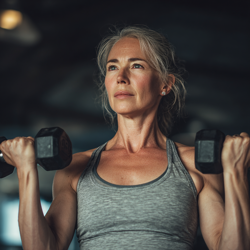 Ukrainian fitness enthusiasts of different ages celebrating their achievements together, showing community spirit and shared success in their fitness journey